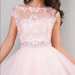 Short Cap Sleeve Lace Dress by Dave and Johnny